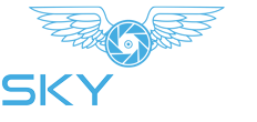 SkyViewPros.com Blue and White Logo