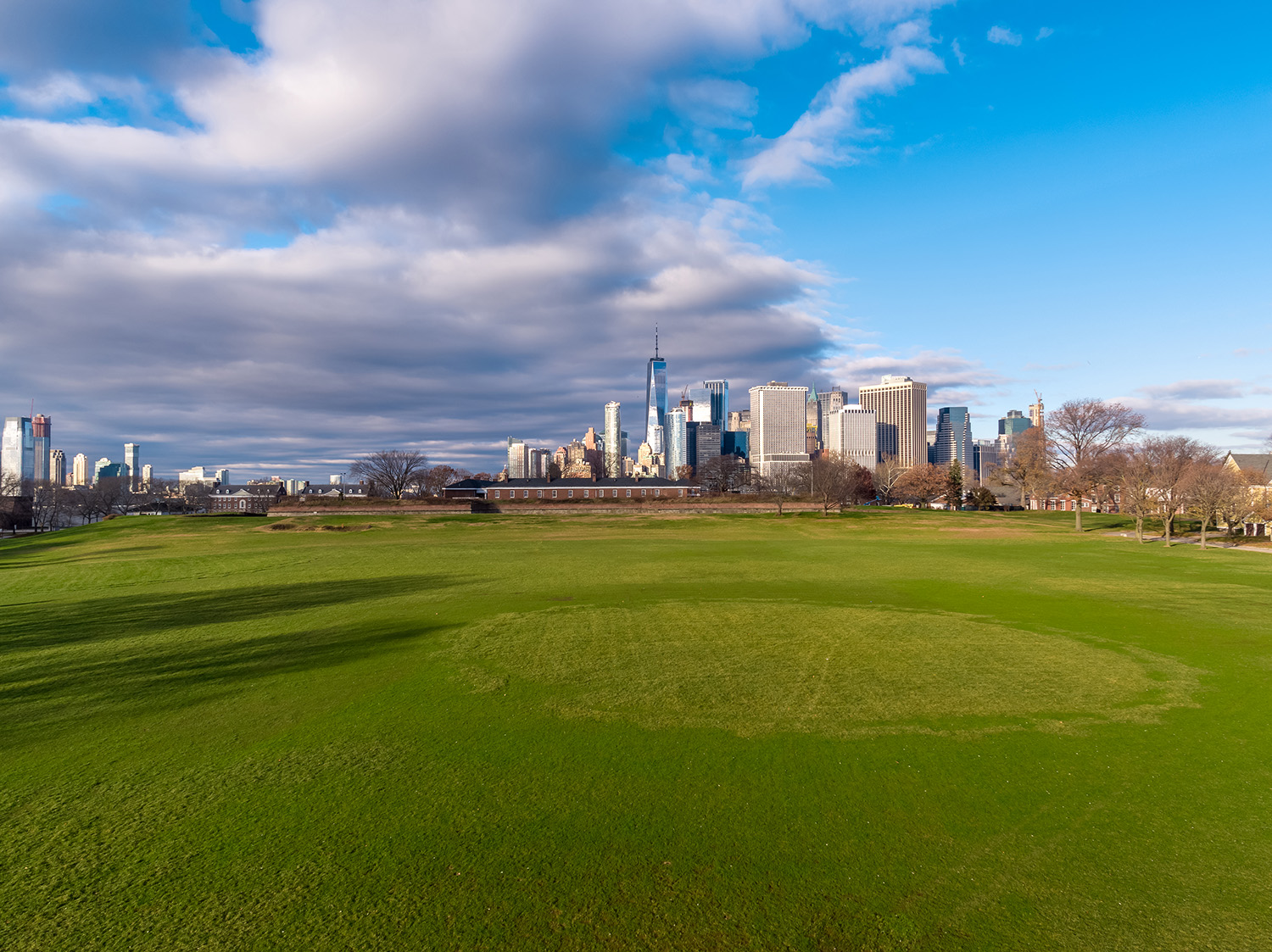 The Governors Island development and surrounding New York Harbor waters