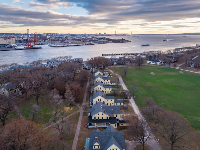 The Governors Island development photographed from above
