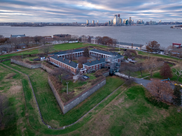 Foundation and sitework underway at the Governors Island development, NY
