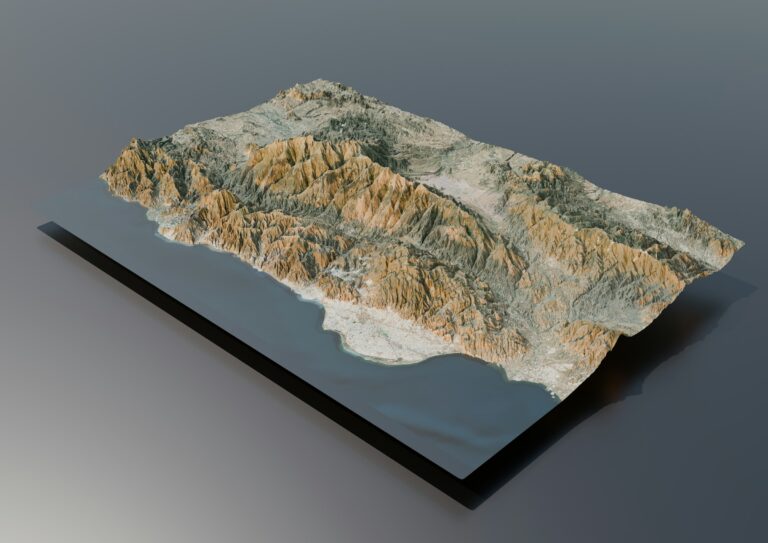 Three-dimensional terrain elevation model