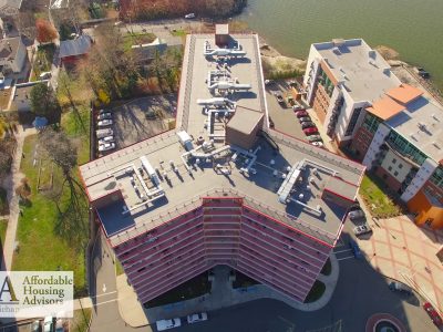 Bayonne, NJ apartment complex exterior from above
