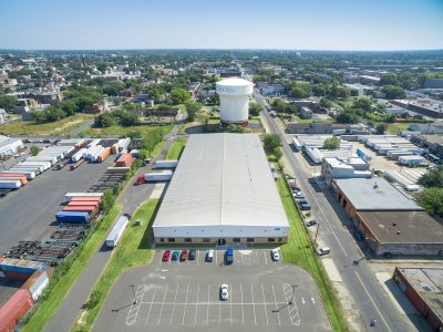 Drone frame over the Nutsco site in Camden, New Jersey